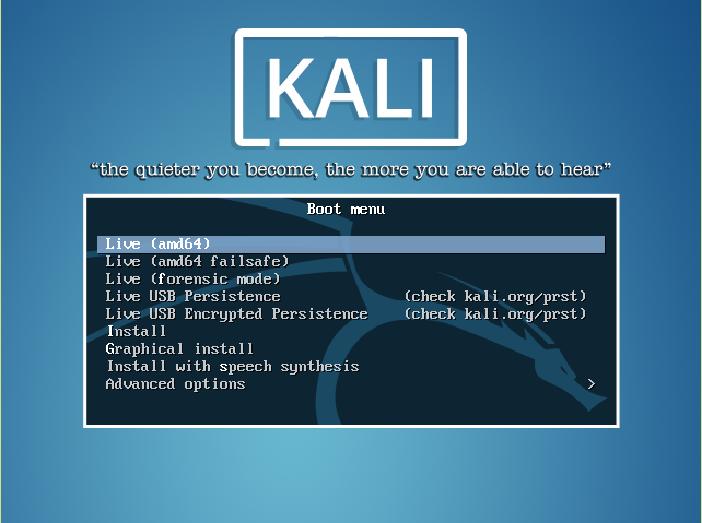 give Desværre det er nytteløst Create Kali Linux Live with USB Persistence (older than version 2019.4)  (Windows) – Lamecarrot